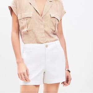 NEW LOFT Monroe 4” Chino Shorts in White